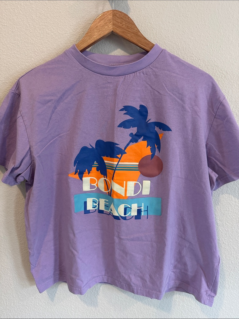 Graphic Tee - Lavender Palm Print